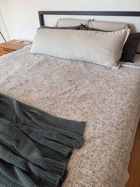 West elm body pillow cover frost gray